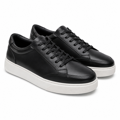PANTOFI CASUAL BARBATI FRANCO GERARDO 4D17-4 NEGRI CU TALPA ALBA