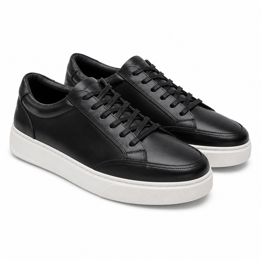 PANTOFI CASUAL BARBATI FRANCO GERARDO 4D17-4 NEGRI CU TALPA ALBA