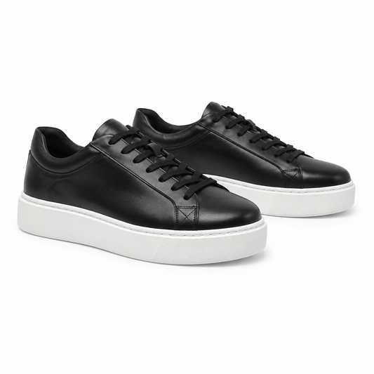 PANTOFI CASUAL BARBATI FRANCO GERARDO T231103-A NEGRI CU TALPA ALBA