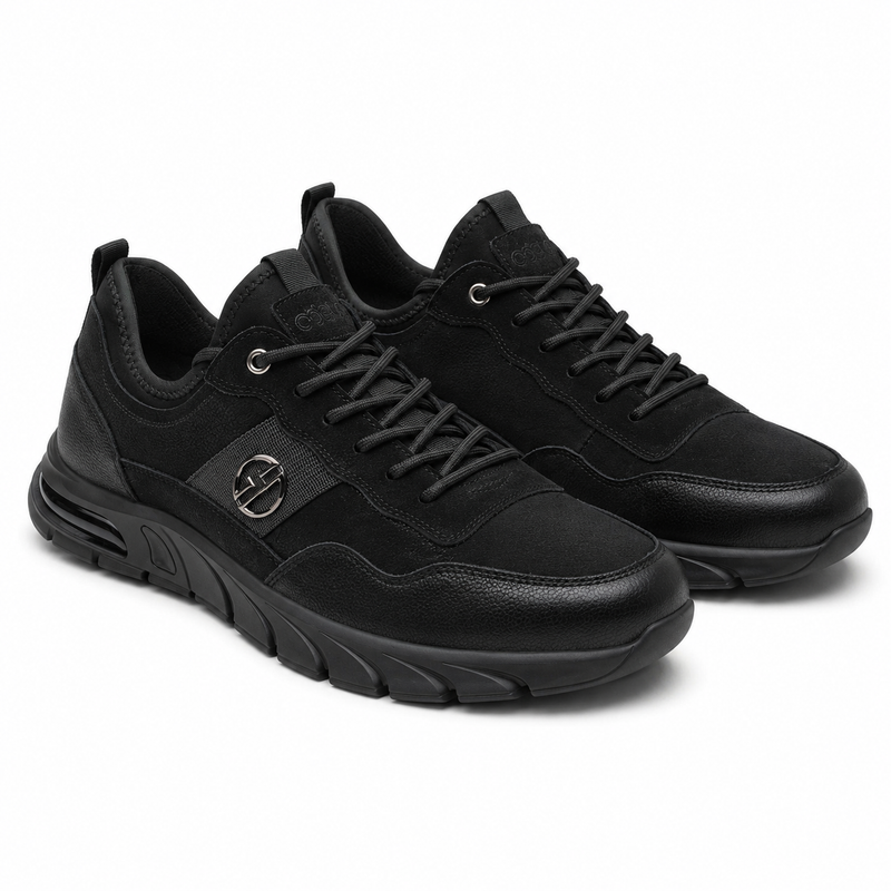PANTOFI CASUAL BARBATI MELS 5205B NEGRI VELUR