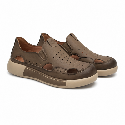 Pantofi Casual Bărbați Mels A93230 Khaki - Piele Naturală Nubuck