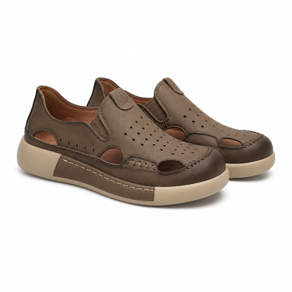 Pantofi Casual Bărbați Mels A93230 Khaki - Piele Naturală Nubuck
