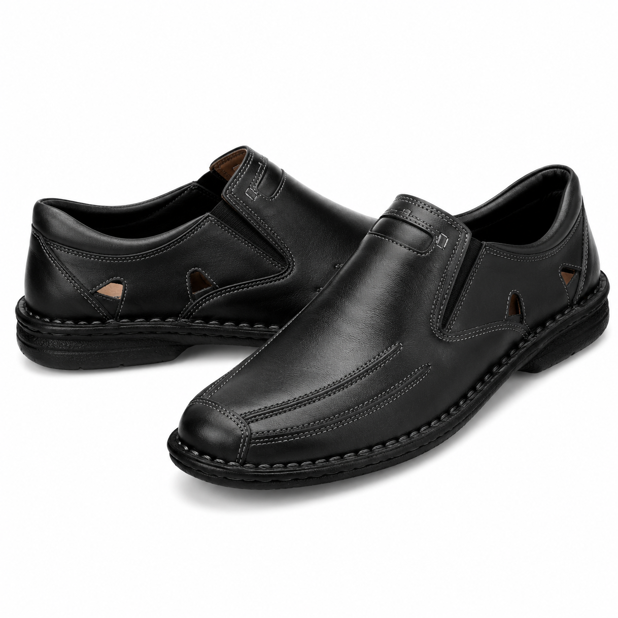 PANTOFI CASUAL BARBATI NICOLIS 202316 NEGRI
