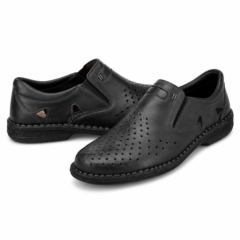 PANTOFI CASUAL BARBATI NICOLIS 203020 NEGRI