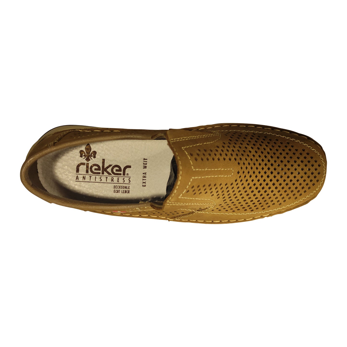 PANTOFI PERFORATI CASUAL BARBATI RIEKER 05277-64 BEJ NABUCK