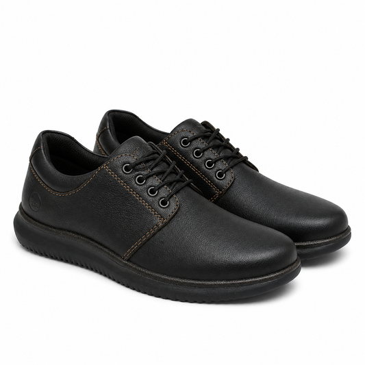Pantofi Casual Bărbați Rieker 10424-00 Negru - Piele Naturală + Ecologică