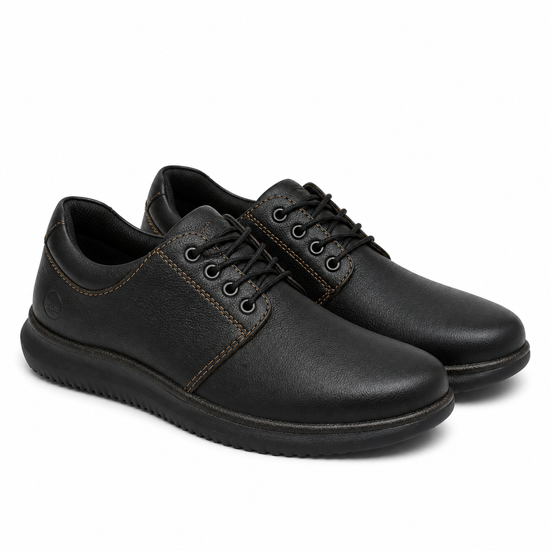 Pantofi Casual Bărbați Rieker 10424-00 Negru - Piele Naturală + Ecologică
