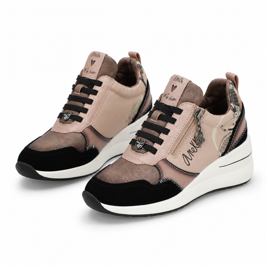 PANTOFI CASUAL DAMA ANEKKE 39370-822 BEJ + COMB