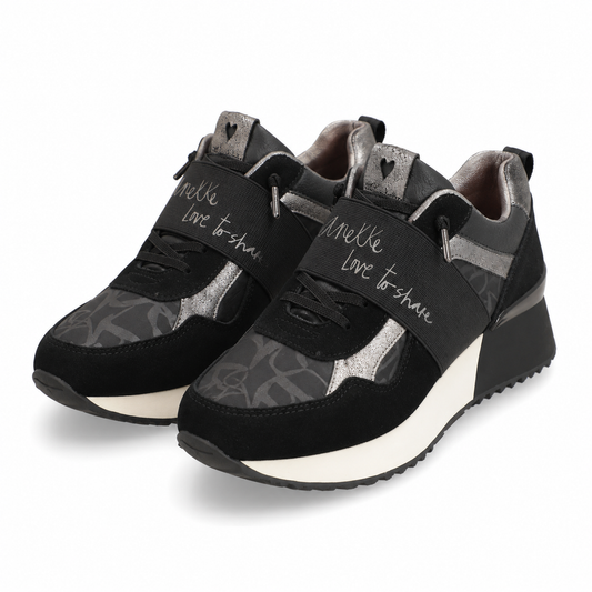 PANTOFI CASUAL DAMA ANEKKE 39370-864 NEGRE + COMB