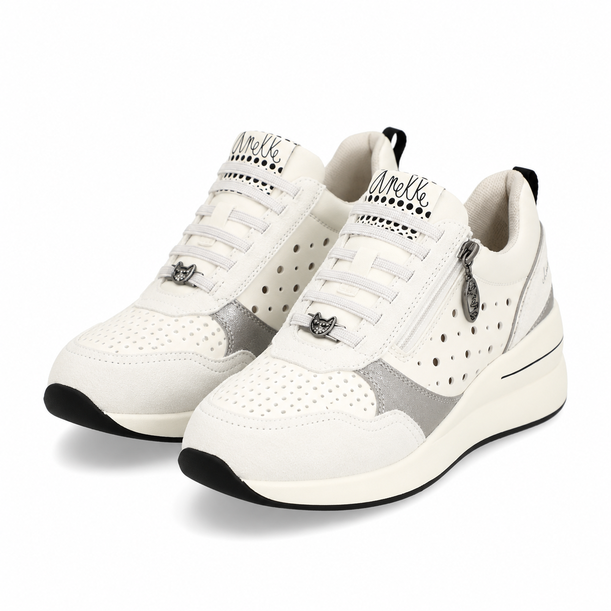 PANTOFI CASUAL DAMA ANEKKE 40370-864 ALBI (SPRE CREM)