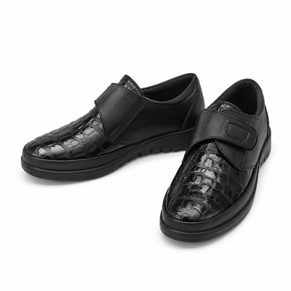 PANTOFI CASUAL DAMA BIO FLEX H-0010 NEGRI + CROCO