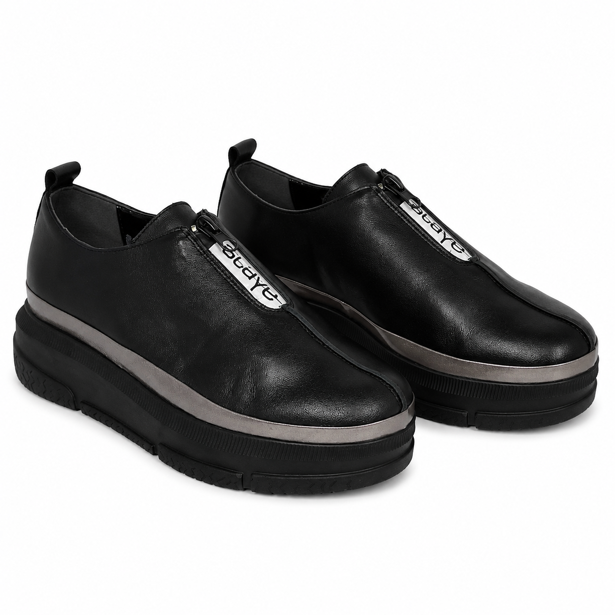 Pantofi Casual Damă PERLLA 1247-7 Negru – Piele Naturală