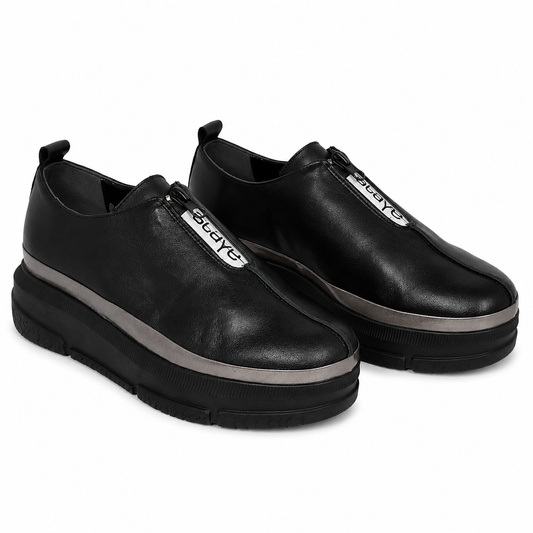 Pantofi Casual Damă PERLLA 1247-7 Negru – Piele Naturală