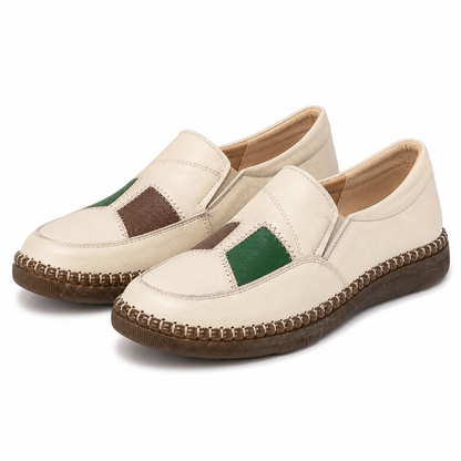 PANTOFI CASUAL DAMA FORMAZIONE 2309 CREM + MARO + VERDE