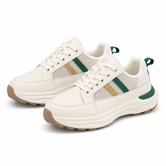 PANTOFI CASUAL DAMA FRANCO GERARDO 18002-8 ALBI CU VERDE