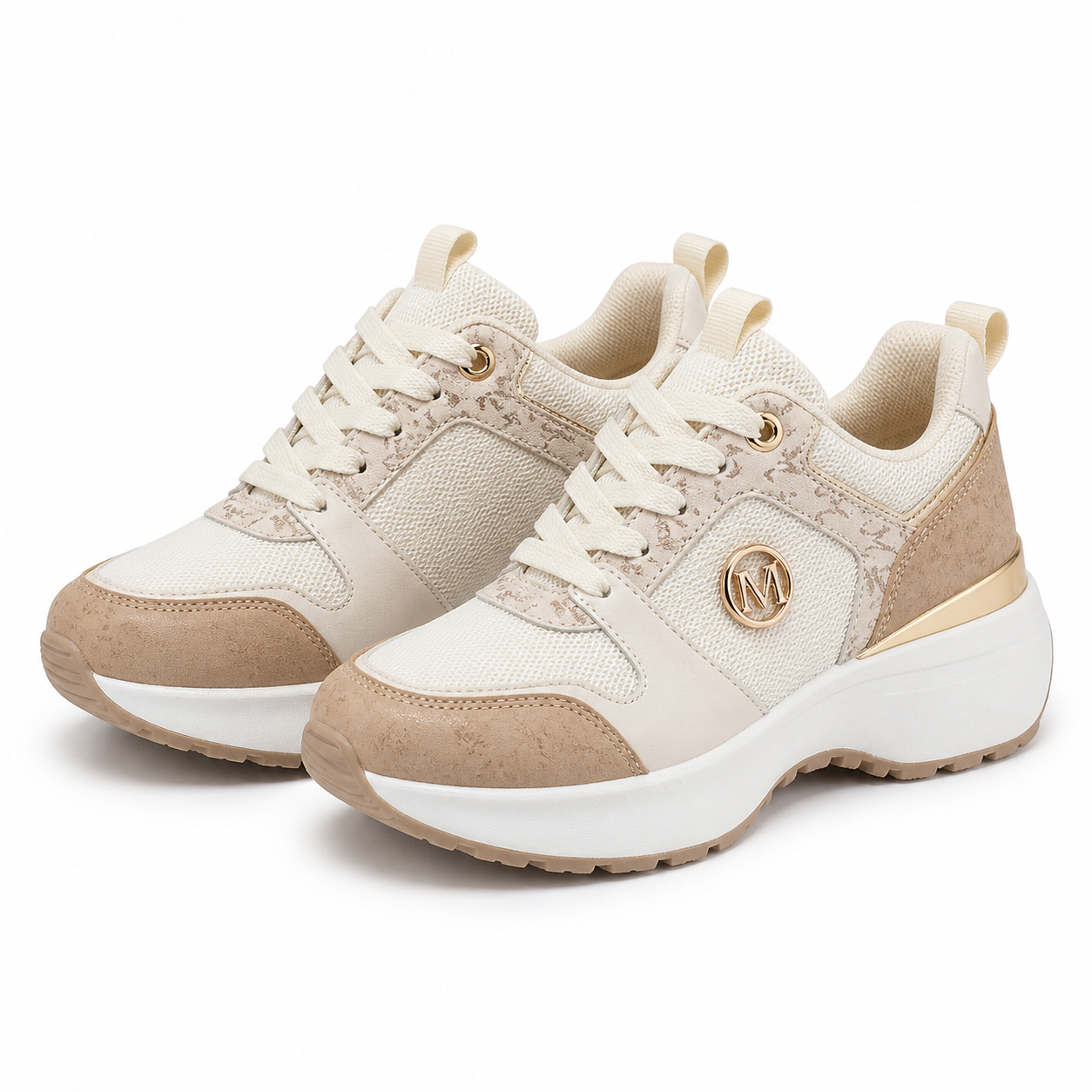 PANTOFI CASUAL DAMA JOMIX WSC250524-7 BEJ DESCHIS CU GREJ