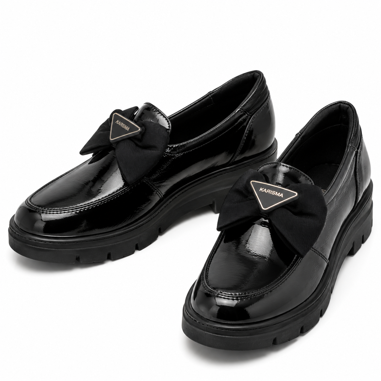 PANTOFI CASUAL DAMA KARISMA 50002A 01-L NEGRI LAC