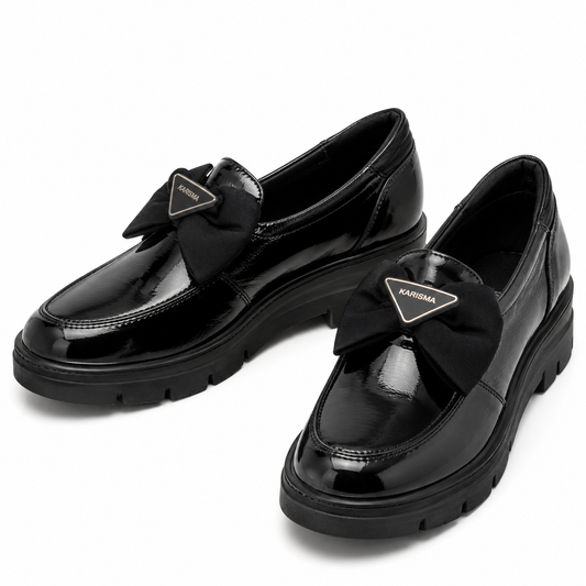 PANTOFI CASUAL DAMA KARISMA 50002A 01-L NEGRI LAC
