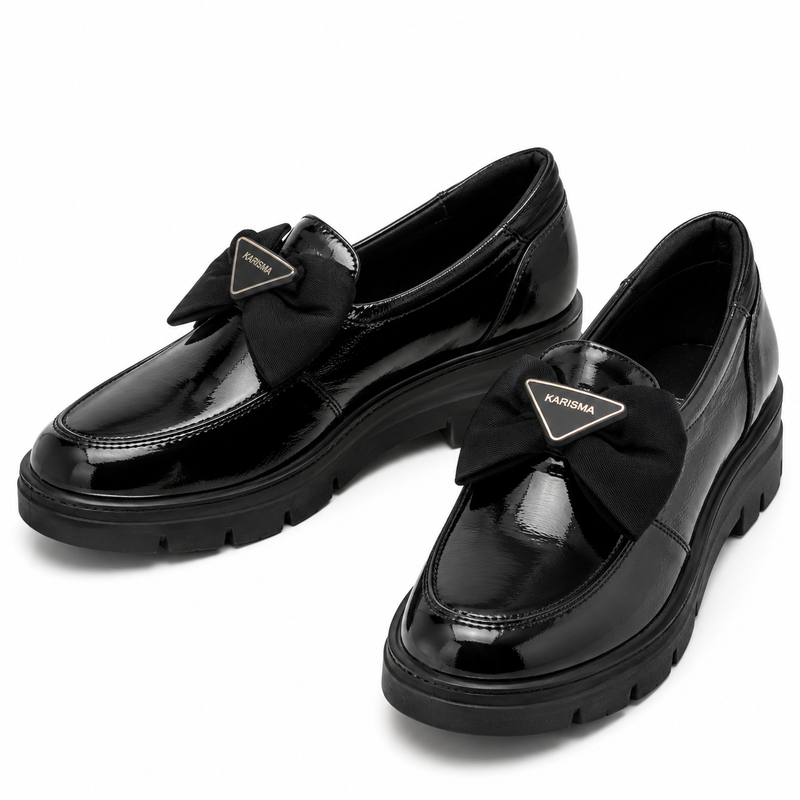 PANTOFI CASUAL DAMA KARISMA 50002A 01-L NEGRI LAC