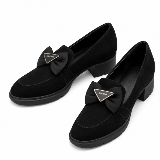 PANTOFI CASUAL DAMA KARISMA 50002B 01-I NEGRI VELUR