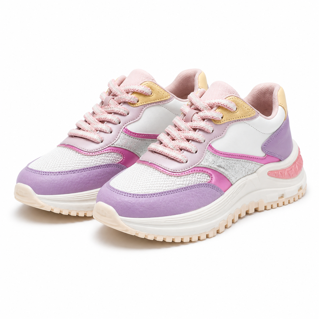 PANTOFI CASUAL DAMA MISSCAT 250533-18 MOV CU ALB