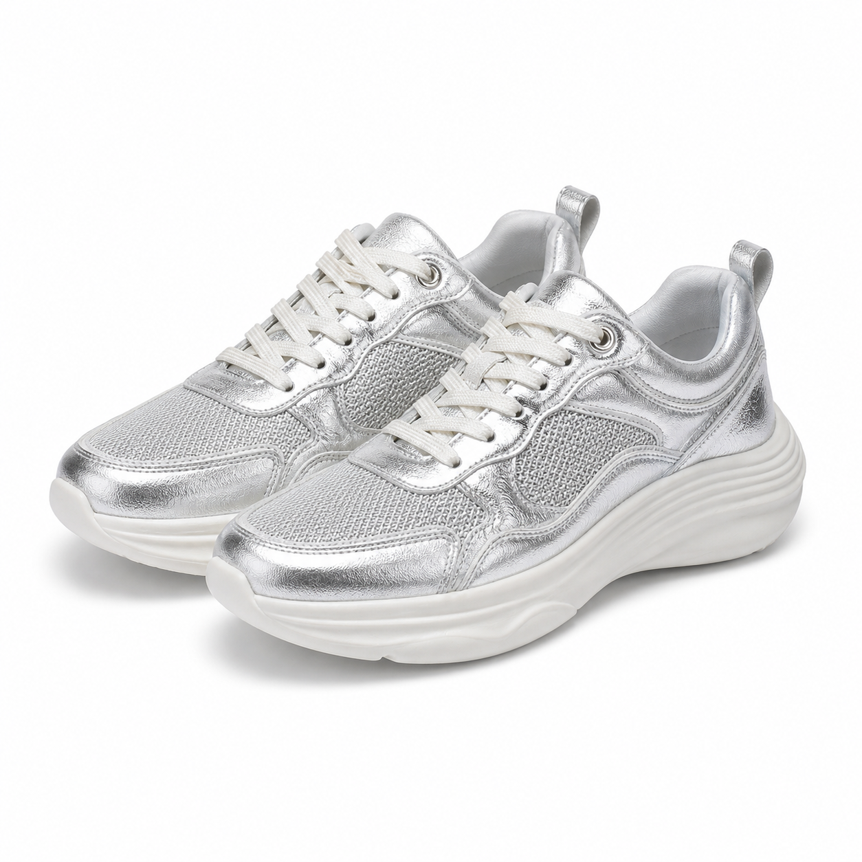 PANTOFI CASUAL DAMA MISSCAT WSC250532-11 ARGINTII