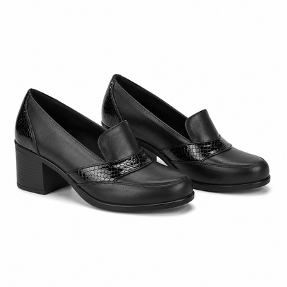 PANTOFI CASUAL DAMA NICOLIS 125394 NEGRI + CROCO