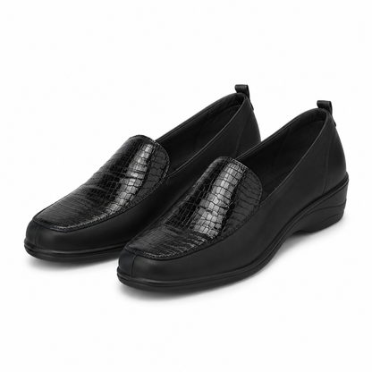 PANTOFI CASUAL DAMA PASS 400018 01-O NEGRI + CROCO