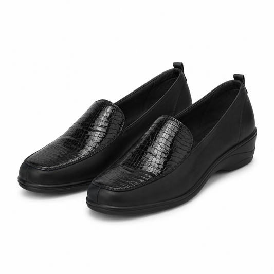 PANTOFI CASUAL DAMA PASS 400018 01-O NEGRI + CROCO