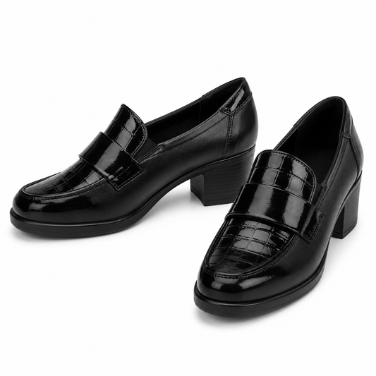 PANTOFI CASUAL DAMA PASS 450024 01-L NEGRI LAC CROCO