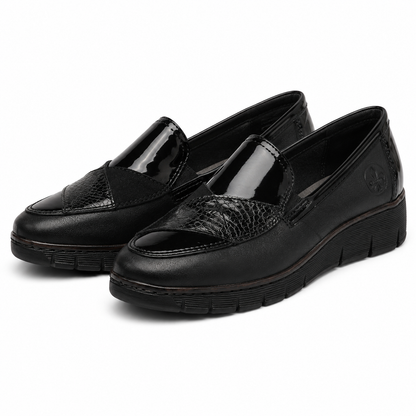 PANTOFI CASUAL DAMA RIEKER 53785-00 NEGRI