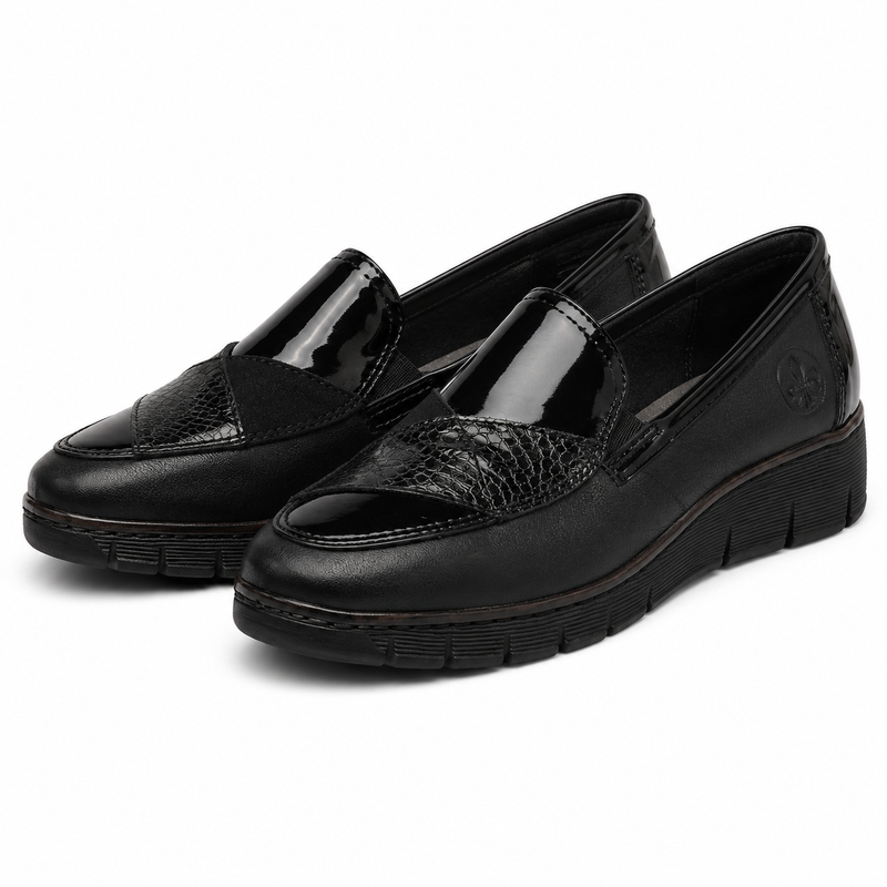 PANTOFI CASUAL DAMA RIEKER 53785-00 NEGRI