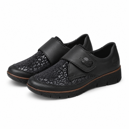 PANTOFI CASUAL DAMA RIEKER 537C0-00 NEGRI