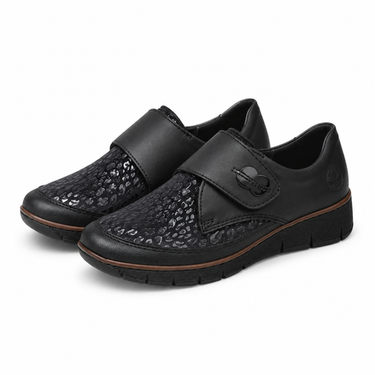 PANTOFI CASUAL DAMA RIEKER 537C0-00 NEGRI