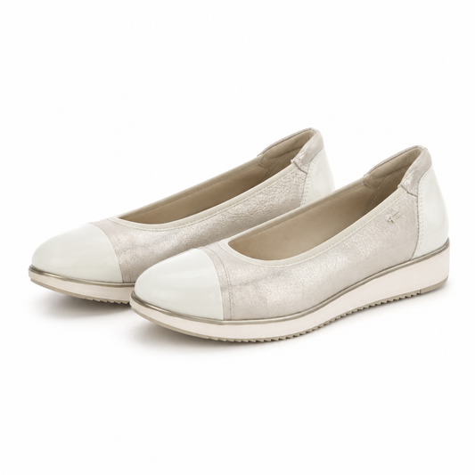 PANTOFI CASUAL DAMA TAMARIS 82200-44 BEJ CU AURIU