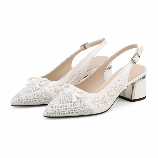 PANTOFI CASUAL DECUPATI DAMA DOGATI 049 563 ALBI CU ARGINTIU