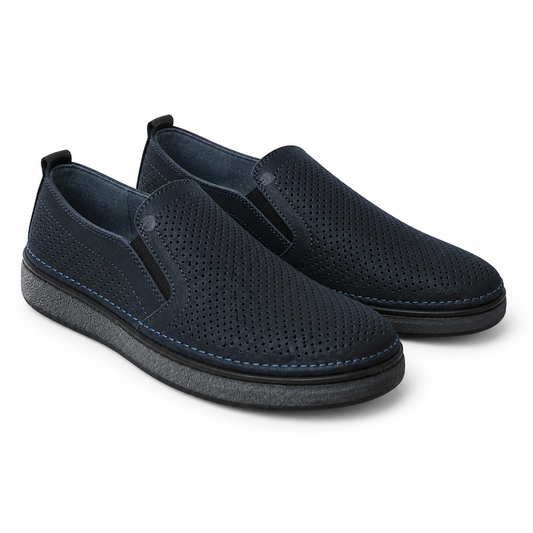 PANTOFI CASUAL PERFORATI BARBATI GORETTI B69-320 BLEUMARIN