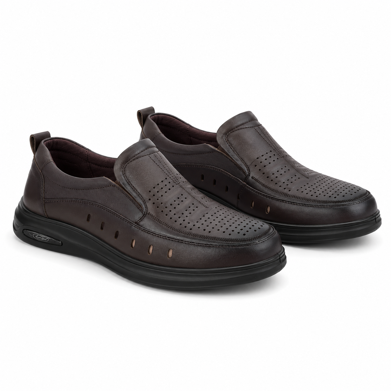 PANTOFI CASUAL PERFORATI BARBATI MELS 19156 MARO COFFEE