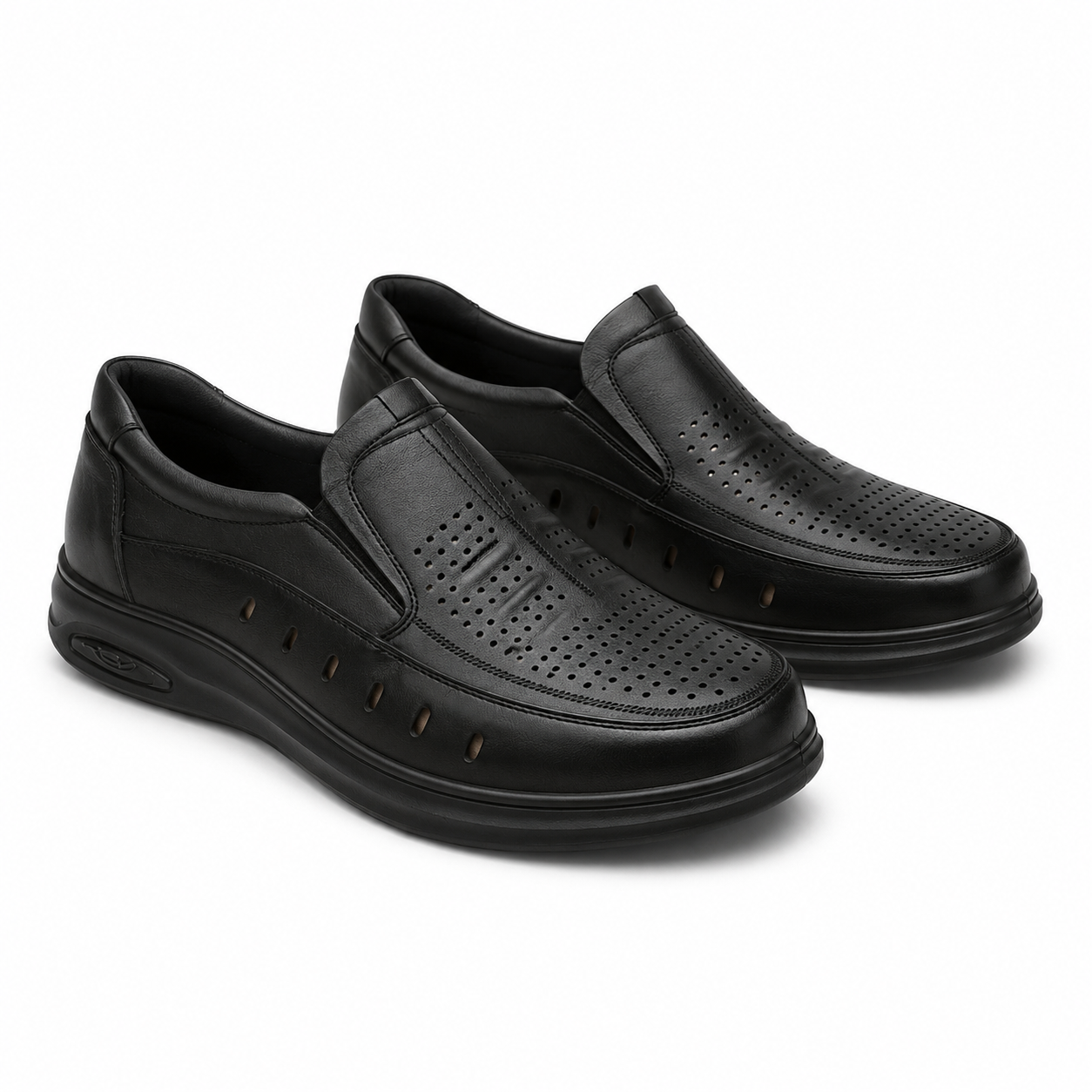 PANTOFI CASUAL PERFORATI BARBATI MELS 19156 NEGRI