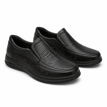 PANTOFI CASUAL PERFORATI BARBATI MELS 19156 NEGRI