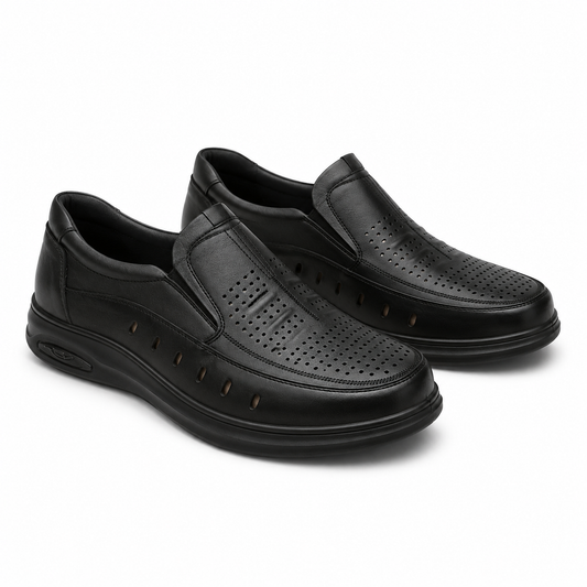 PANTOFI CASUAL PERFORATI BARBATI MELS 19156 NEGRI