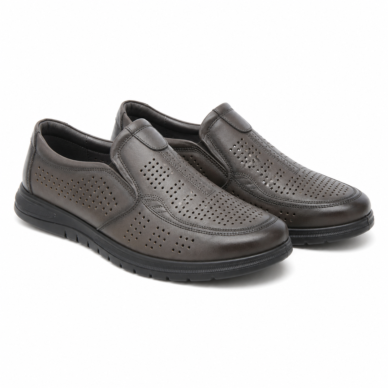 PANTOFI CASUAL PERFORATI BARBATI MELS 808-L8225 GREY