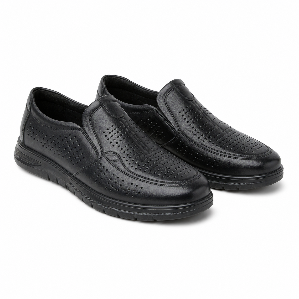 PANTOFI CASUAL PERFORATI BARBATI MELS 808-L8225 NEGRI