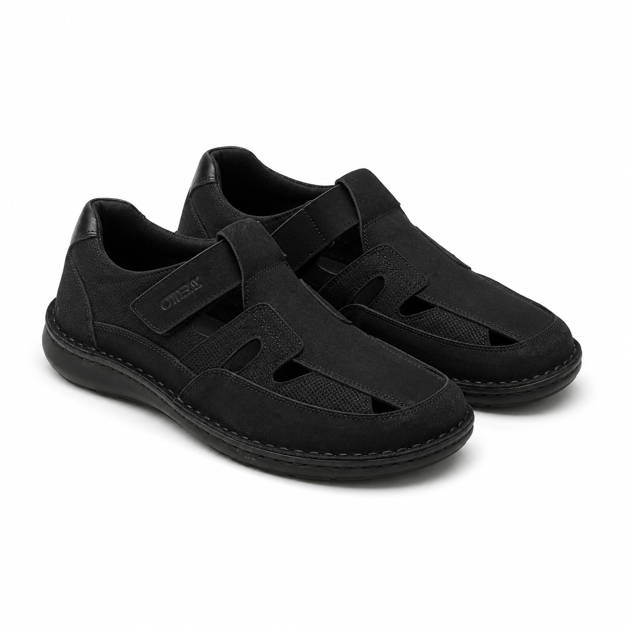 PANTOFI CASUAL PERFORATI BARBATI OTTER 9543 01-2 NEGRI NUBUCK