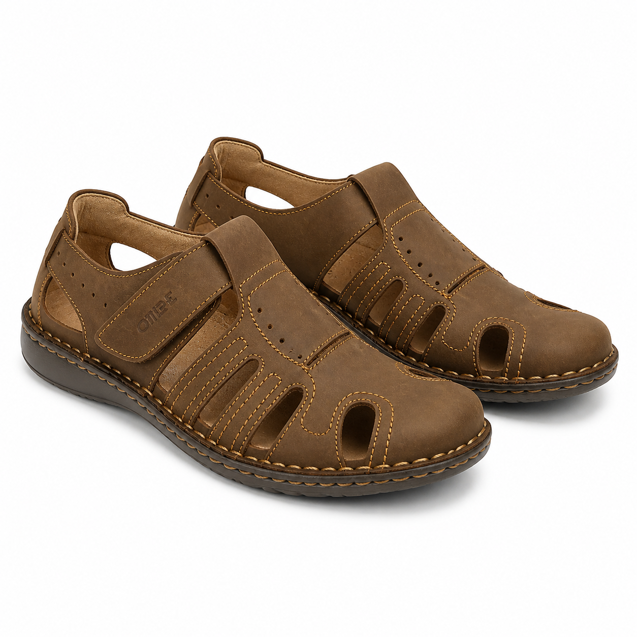 PANTOFI CASUAL PERFORATI BARBATI OTTER 9544 04-2 MARO TABACCO NUBUCK