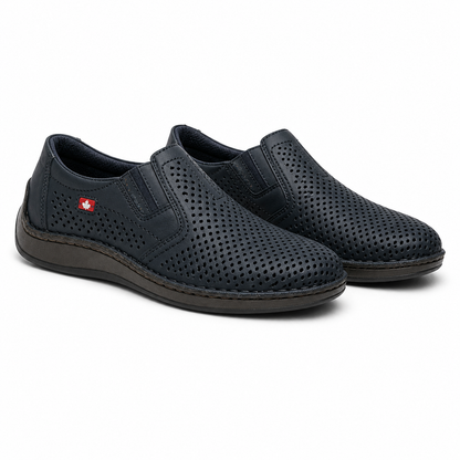 PANTOFI CASUAL PERFORATI BARBATI RIEKER 05297-14 BLEUMARIN