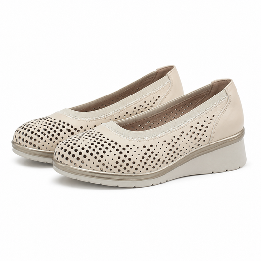 PANTOFI CASUAL PERFORATI DAMA PITILLOS 5741 BEJ