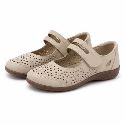 PANTOFI CASUAL PERFORATI DAMA RIEKER 47675-60 BEJ