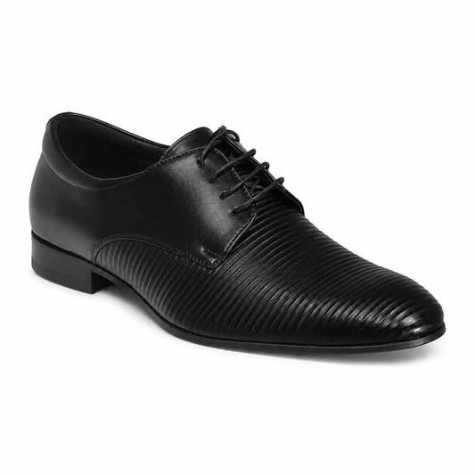 Pantofi Eleganți Bărbați CONHPOL 6375-0017 Negru – Piele Naturală