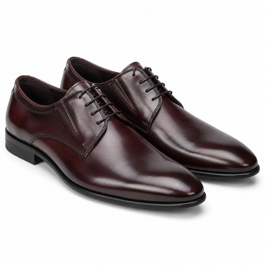 PANTOFI ELEGANTI BARBATI CONHPOL 2136-0823 BORDO FLORANTIC